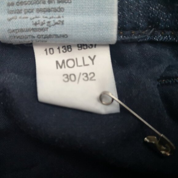 Mavi Ladies Size 30 Waist Dark Wash Molly Regular Rise Classic Bootcut Jeans - Picture 6 of 14